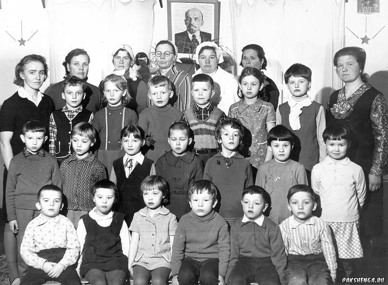 1974 год. 1 ряд: Шаманин Валера, Горбунова Оля, Полякова Надя, Шаманин Саша, Вишняков Игорь, Горбунов Серёжа.