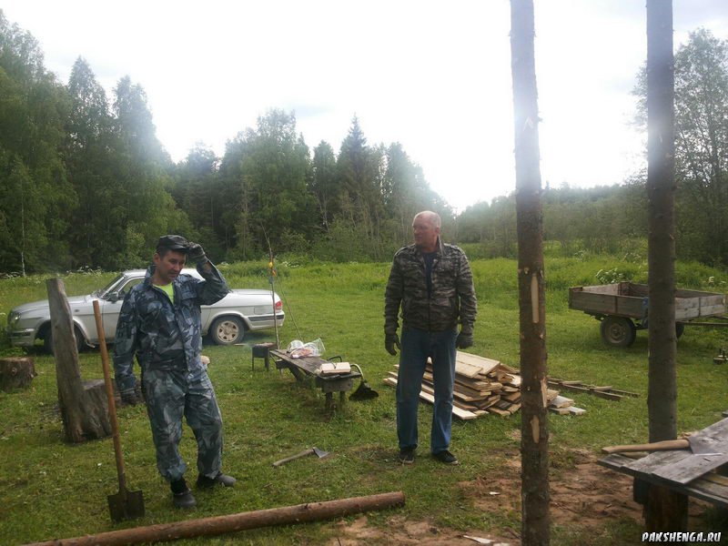 Строительство навеса на Чурге в Раменье