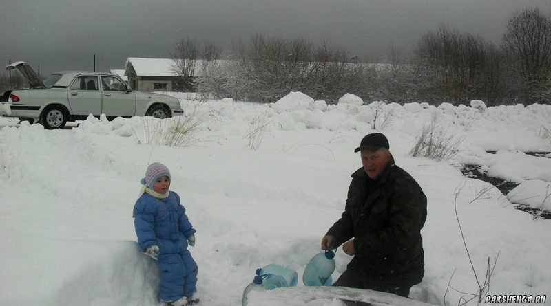 На роднике. Деревня Подгорье