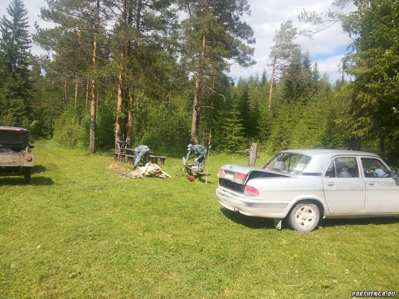 Строительство навеса на Чурге в Раменье